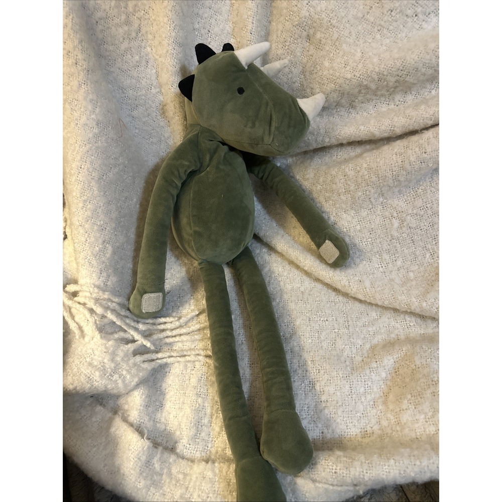 Pillowfort Kids Green Dino Plush Hook & Loop Arms Legs Toy‎ 22" Stuffed Dinosaur